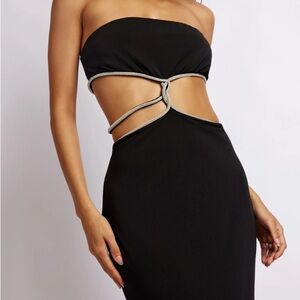 Meshki Billie Diamante dress in black